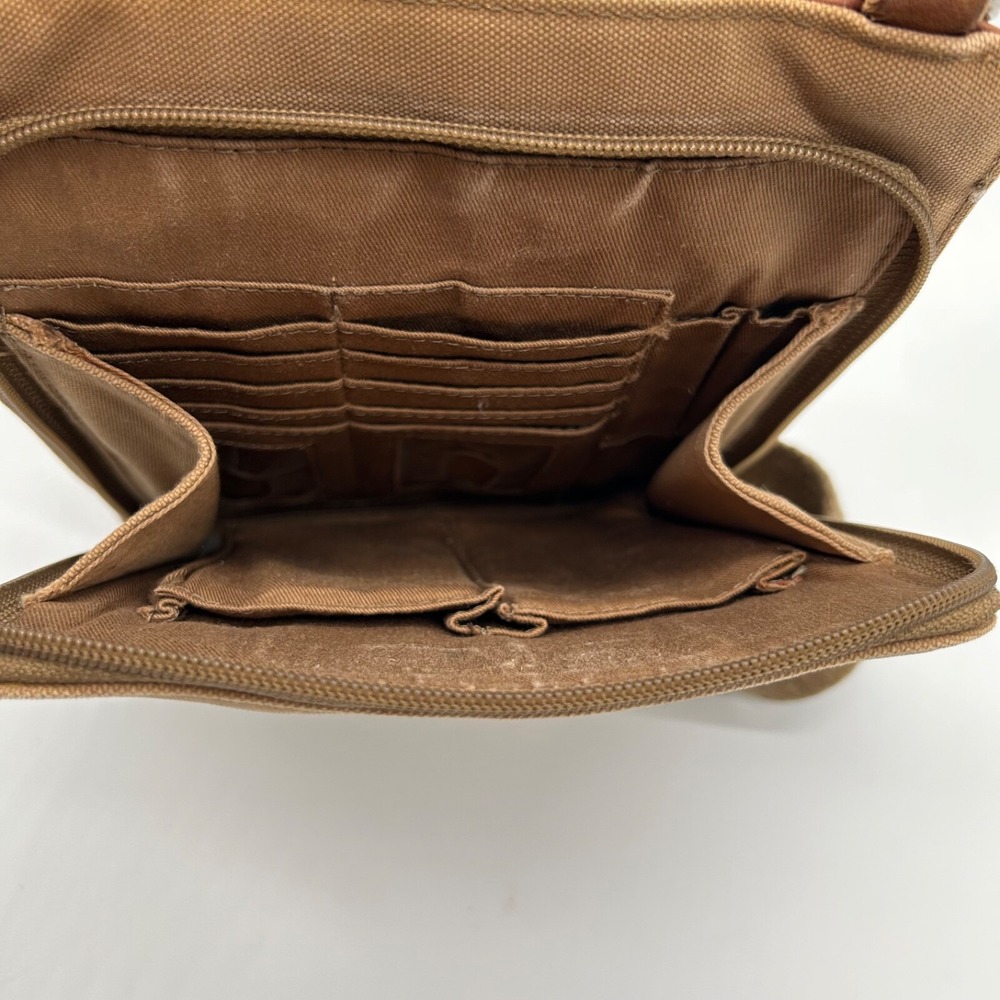 Fossil Original Premium Durable Canvas Crossbody Bag No. 54 Brown Leather Trim - Picture 9 of 13